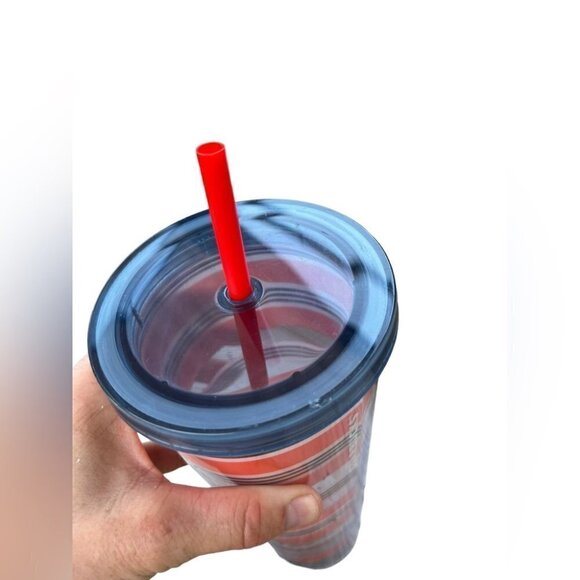 Starbucks Orange and Black Stripe 24oz Cold Cup - Picture 3 of 9